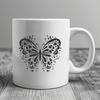 Ornate Butterfly - Gardening DXF