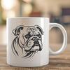 Artistic Bulldog DXF - Free Commercial Use Download