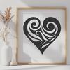 Creative Love Heart Artwork - Free PNG Download