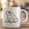 Beautiful Toad Simple Line Drawing