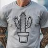 Artistic Cactus Vector Drawing In SVG For Free Download