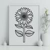 Stunning Sunflower In SVG, PNG, PDF And DXF File Formats - Free