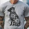 Floral Australian Shepherd - For Laser Engraver Project