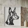 Stunning Doberman Pinscher In DXF - Free Digital Download