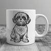 Artistic Shih Tzu In PDF And PNG