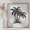 Palm Tree Digital Drawing In PDF File Format For Free Download