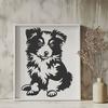 Cute Sitting Shetland Sheepdog Clip Art