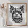 Beautiful Yorkshire Terrier In DXF Format