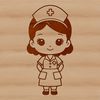 Female nurse in a uniform, suitable for vector art design.