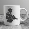Military Man SVG Illustration A detailed illustration of a male soldier in military attire, suitable for various design applications.
