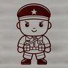 Free Military Man Vector Art A digital illustration of a man in military attire, suitable for use as clip art or vector design.