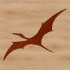 Beautiful Dinosaur Clip Art Vector Image A prehistoric pteranodon dinosaur in a simple silhouette design.