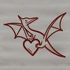 A simple line drawing of a Pteranodon, a prehistoric flying dino, suitable for vector art design.