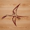 A prehistoric Pteranodon standing on its hind legs in a neutral background.
