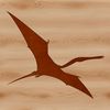 A prehistoric Pteranodon in a simple silhouette design.