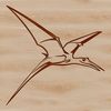 Prehistoric Pteranodon dinosaur illustration in vector format
