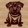 Free Vector Art of a Pug Dog Breed A sitting pug dog breed illustration in vector art format.