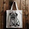 Stunning Pug In PDF & PNG