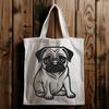 Pug Artwork In SVG, PNG, PDF And DXF Formats