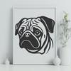 Artistic Pug - DXF Format