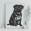 Beautiful Pug SVG - For Laser Engraver Project