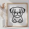 Peeking Puppy Vector Craft File - Free PDF