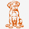 Free Sitting Great Dane Design - PNG