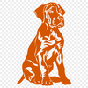 Sitting Great Dane Clip Art