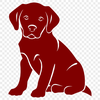 Sitting Labrador Retriever Clip Art - SVG Free Download