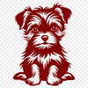 Sitting Yorkshire Terrier DXF - Vector Illustration For Commercial Use