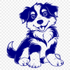 Sitting Australian Shepherd PNGs - Free Commercial Use