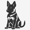 Stunning Sitting Puppy - PNG Digital File