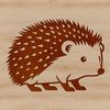 Spiky Small Mammal SVG Illustration A digital illustration of a small spiky animal with rounded body and long snout.