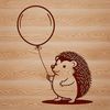 A simple illustration of a hedgehog in a playful stance, suitable for vector design and cutting machine projects.