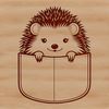 Detailed Hedgehog Silhouette A detailed vector illustration of a hedgehog in profile.
