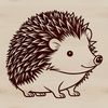 Free Vector Hedgehog Graphics A digital illustration of a hedgehog, suitable for use in various design software including Illustrator and Procreate.