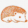 Quilled Cutie Graphic A graphic representation of a small mammal with spines, suitable for digital use.