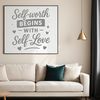 Motivational Self Worth Quotes in Elegant Design A collection of motivational self worth quotes in a modern vector design.