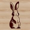 Resting Bunny Icon in Vector Format An SVG icon of a cute rabbit in a resting position, ideal for use in graphic design projects.