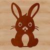 Cute Cartoon Bunny Line Drawing Simple line drawing of a cute sitting rabbit, suitable for clip art and vector design projects.