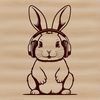 Cute Sitting Rabbit Vector Graphics A sitting rabbit character designed as vector art.