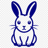 Beautiful Sitting Rabbit - PNG Digital File