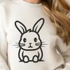 Cute Sitting Rabbit - PNG