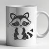 Raccoon Silhouette with Clean Lines An SVG graphic of a raccoon with clean lines and precise details.