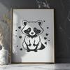 Sweet Raccoon SVG Illustration Free to Download A cute raccoon character designed with love hearts as a clip art illustration in vector format.