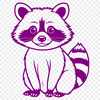 A detailed vector illustration of a racoon in various poses.