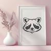 Colorful Raccoon Illustration in Vector Format A colorful illustration of a raccoon in vector format.