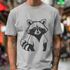 Cute Raccoon Icon SVG Design An SVG graphic featuring a raccoon icon with clean lines and flat colors.