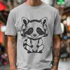 SVG Graphic Raccoon Illustration An SVG graphic featuring a raccoon design for various applications.