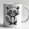 Cute Raccoon SVG Design A digital clip art design featuring a raccoon as a single shape element.